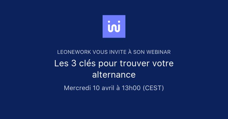 webinaire alternance Leonework